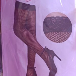 Bibi Medias de red con silicona roja